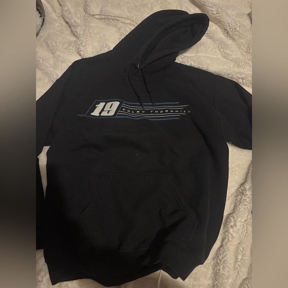 Black Hoodie with Graphic Design